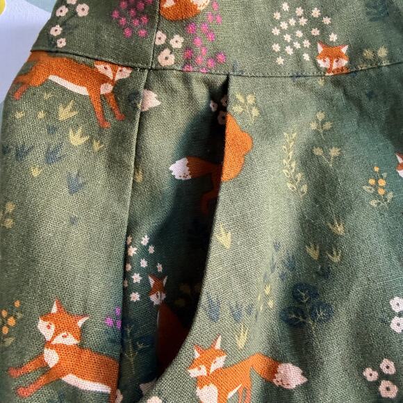 ModCloth x Princess Highway Fox Print Linen Cotton Skirt US 2 - Picture 5 of 7